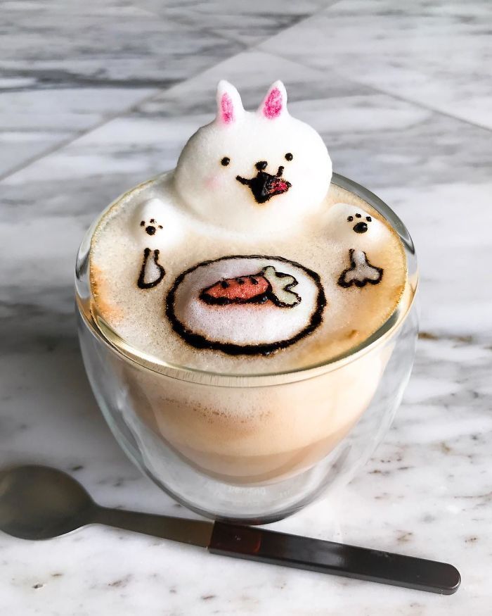 Cette jeune femme crée des cafés latte en 3D tellement mignons qu'on n'oserait pas les boire | So Busy Girls