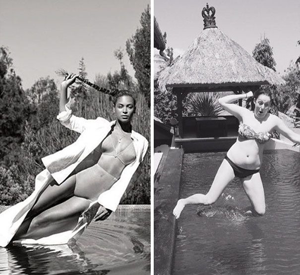 Cette femme reproduit avec beaucoup d'humour les photos Instagram des stars | So Busy Girls