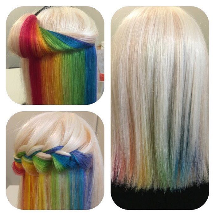 Découvrez la coloration arc-en-ciel cachée pour celles qui ne sont pas prêtes à se teindre les cheveux | So Busy Girls