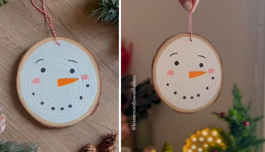 DIY : tuto facile pour faire une décoration bonhomme de neige à accrocher sur le sapin | So Busy Girls