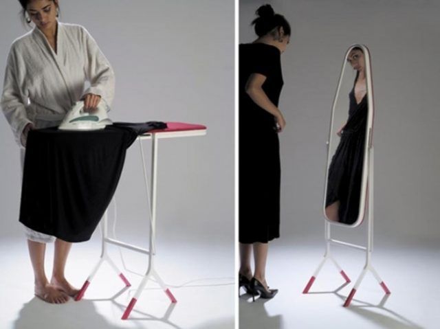 Une planche à repasser qui sert aussi de miroir | So Busy Girls