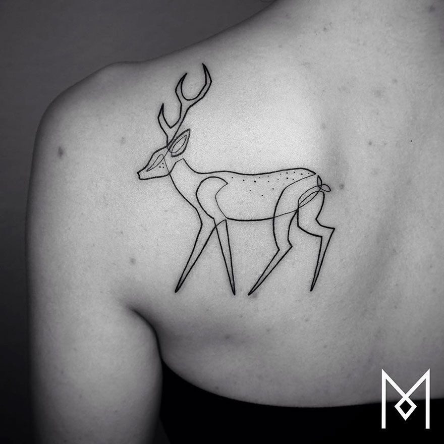 Des tatouages minimalistes réalisés avec un seul trait d'encre | So Busy Girls