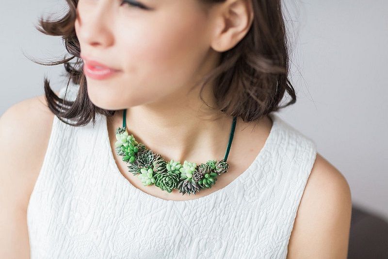 Collier en succulentes | So Busy Girls