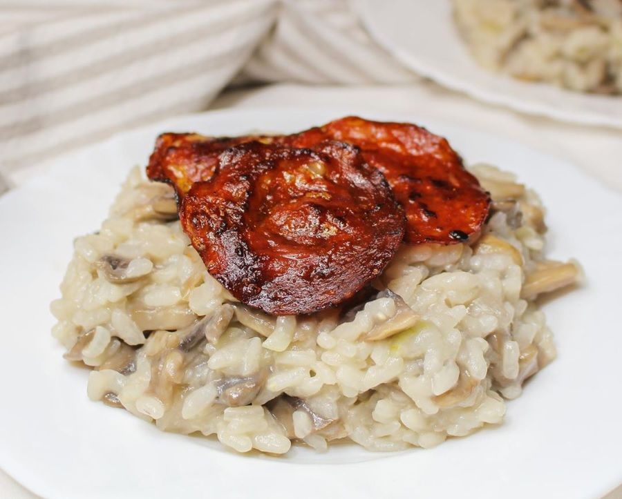 La recette de risotto champignons et chorizo gourmand et facile à faire | So Busy Girls