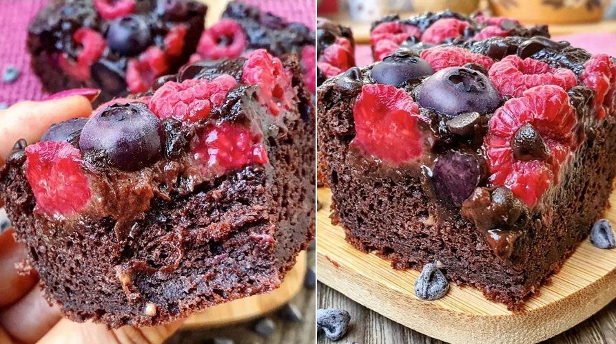 La recette légère du moelleux au chocolat et aux fruits rouges | So Busy Girls