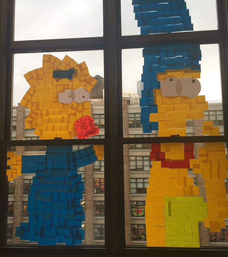 Une guerre de post-it entre 2 buildings new-yorkais s'achève par un sacré final | So Busy Girls