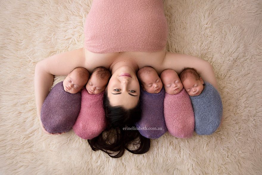 Les photos de ces quintuplés et de leur maman sont vraiment adorables | So Busy Girls