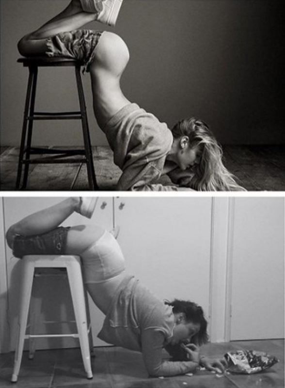 Cette femme pleine d'humour se moque des stars en reproduisant leurs photos Instagram | So Busy Girls