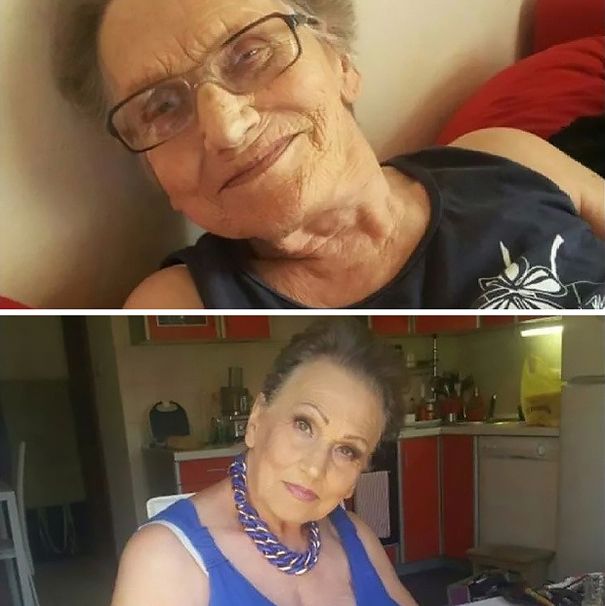 Cette mamie de 80 ans demande à sa petite-fille de la maquiller et fait le buzz | So Busy Girls