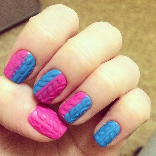Un nail art comme un bon gros pull qu'on enfile... et plein de couleurs vives ! | So Busy Girls