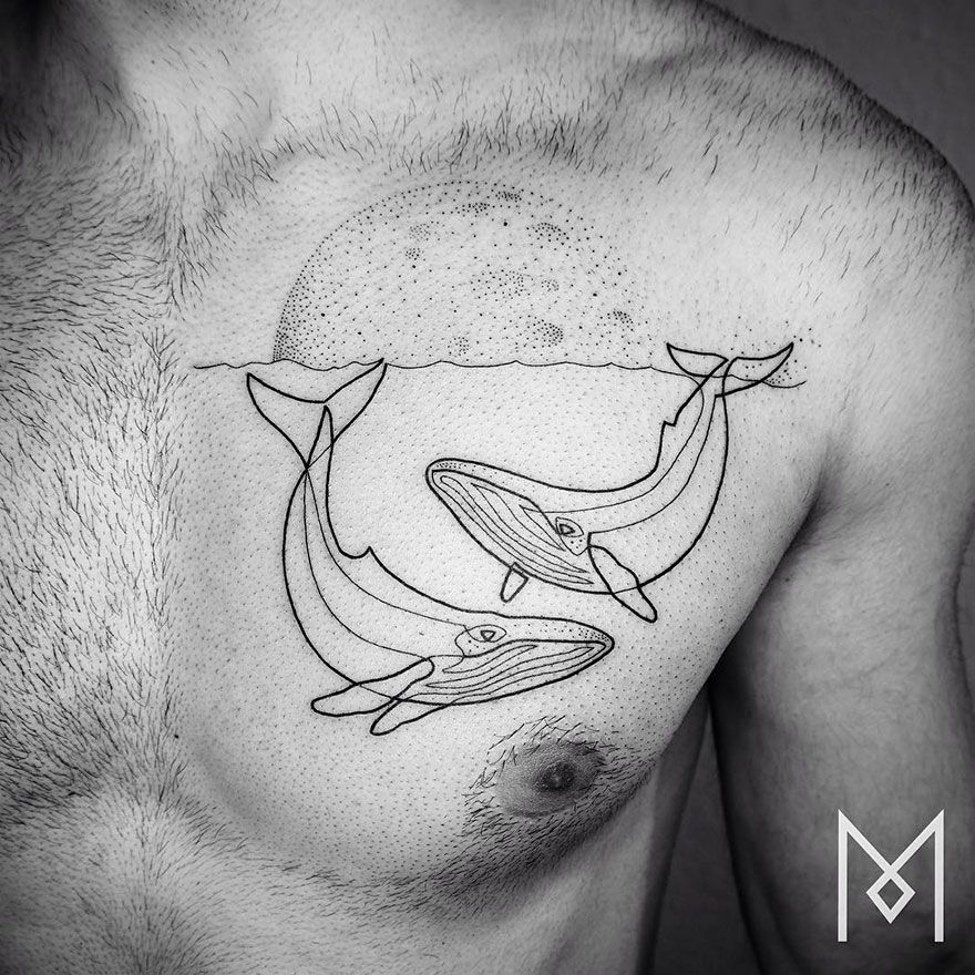 Des tatouages minimalistes réalisés avec un seul trait d'encre | So Busy Girls