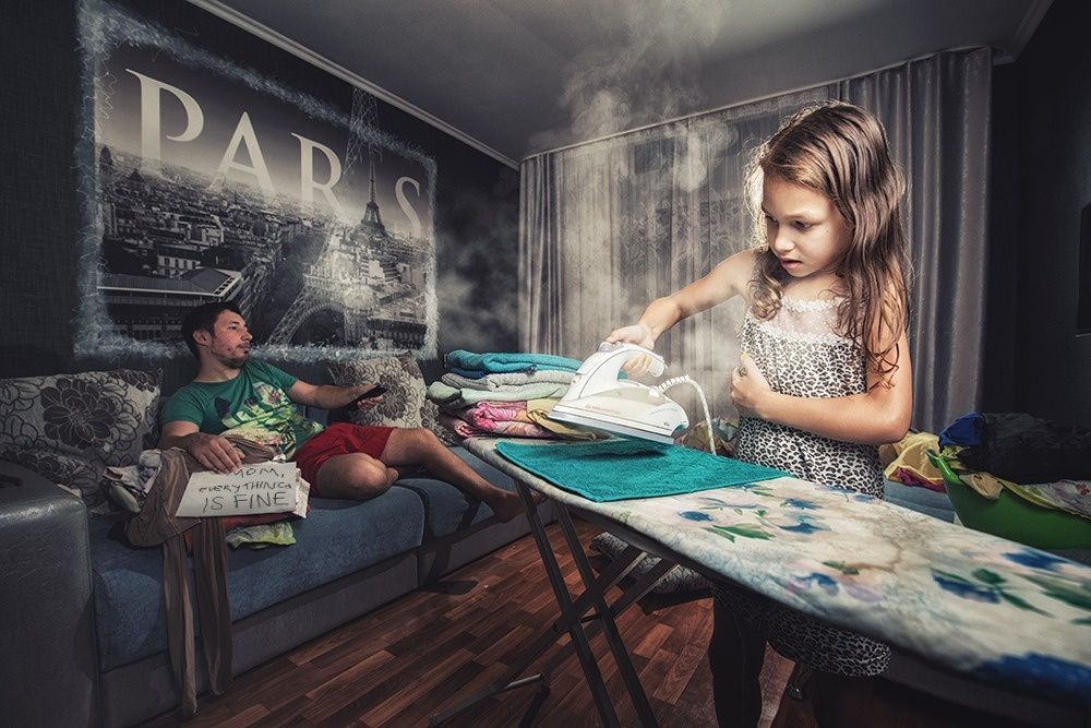 Ce papa et sa fille ont trouvé un moyen très drôle pour rassurer maman quand elle n'est pas là | So Busy Girls