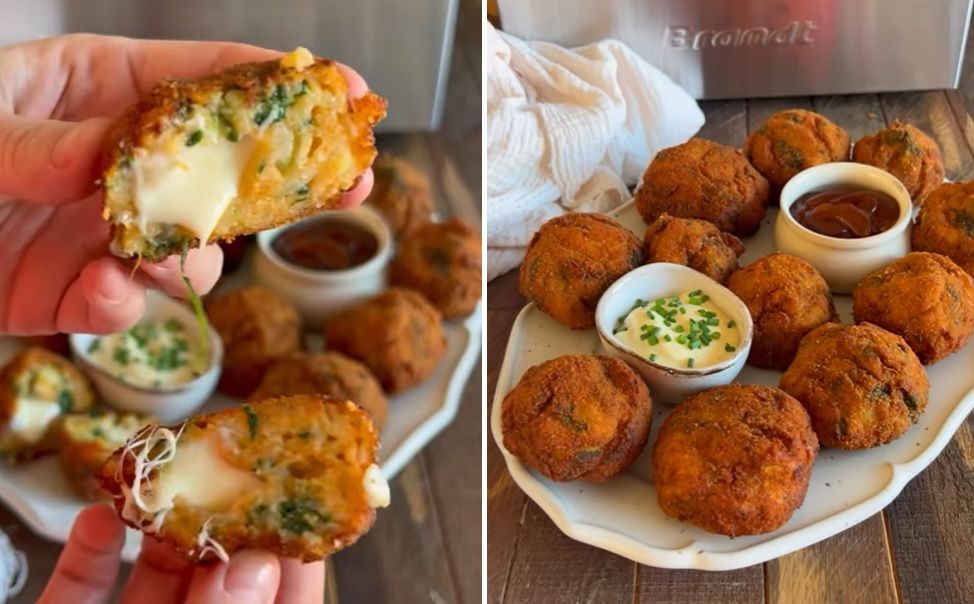 La recette de croquettes croustillantes de patate douce et épinards avec coeur coulant au fromage | So Busy Girls