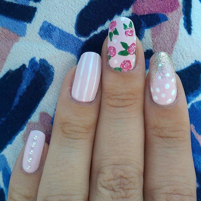 Un nail art fleuri | So Busy Girls