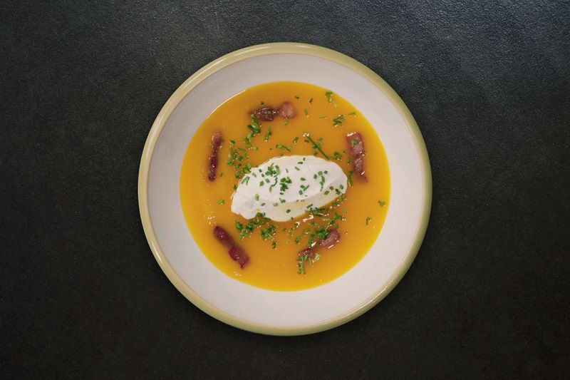 La recette de Soupe de Potimarron en 14 minutes de Jean Imbert | So Busy Girls