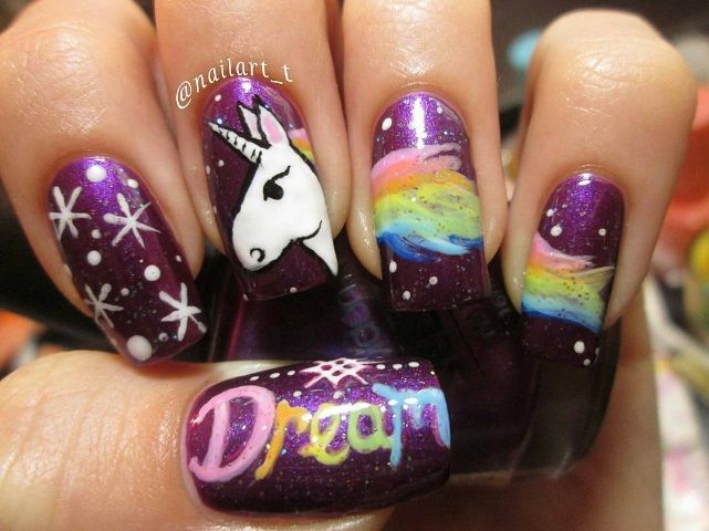 18 nail arts licorne qui nous font revenir quelques années en arrière (et ça fait du bien) | So Busy Girls