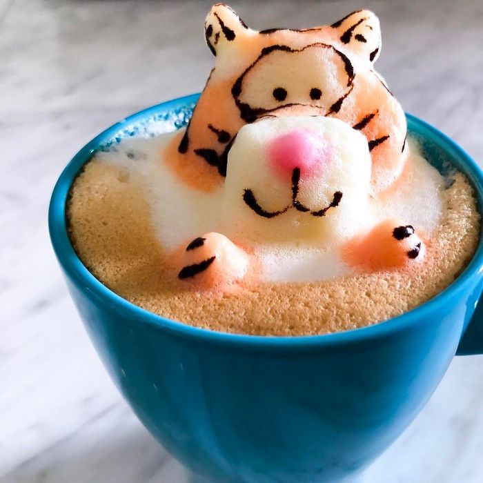 Cette jeune femme crée des cafés latte en 3D tellement mignons qu'on n'oserait pas les boire | So Busy Girls
