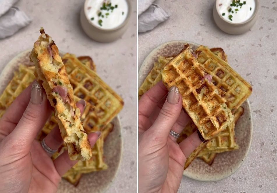La recette facile et gourmande de gaufre de pomme de terre au bacon | So Busy Girls