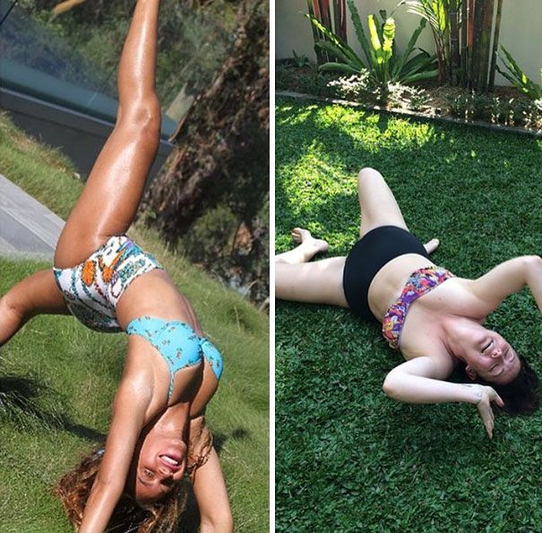 Cette femme reproduit avec beaucoup d'humour les photos Instagram des stars | So Busy Girls