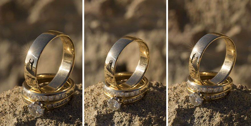 Il prend des photos de mariage sublimes dans le reflet des alliances | So Busy Girls