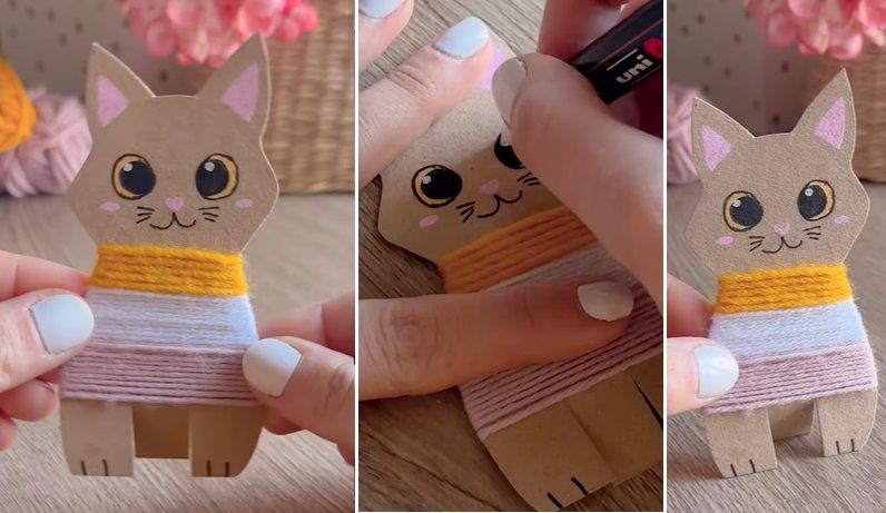 DIY : le tuto facile pour faire un petit chat tout doux en laine | So Busy Girls