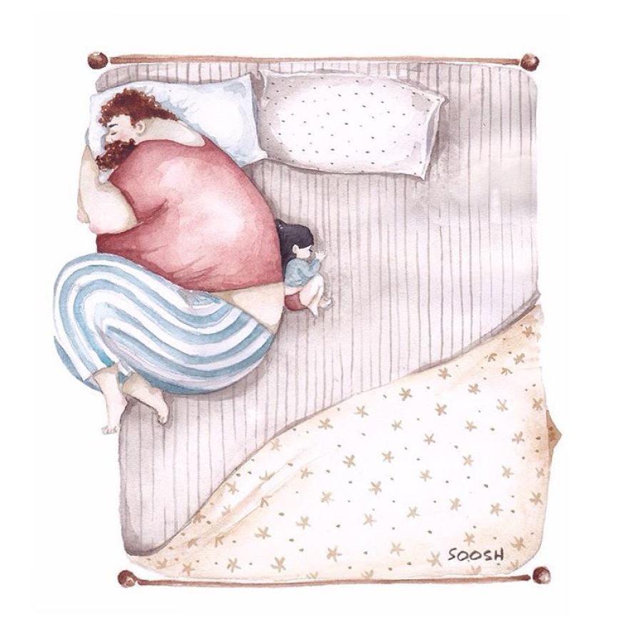 Un grand papa peut très facilement se rendre plus petit pour sa fille | So Busy Girls