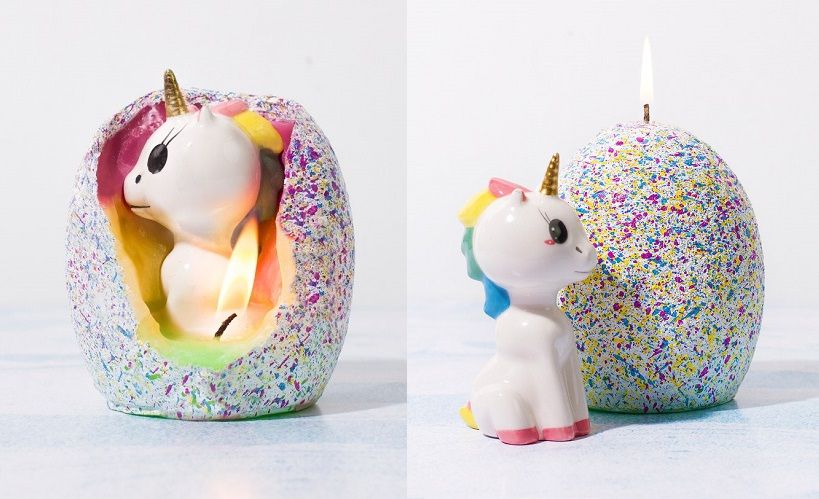 Cette bougie pailletée dévoile un bébé licorne lorsqu'on l'allume, et comment ne pas fondre ? | So Busy Girls