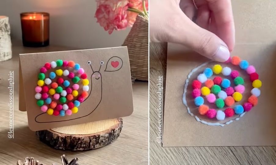 DIY : voici comment réaliser un escargot coloré à pompons pour amuser les enfants | So Busy Girls