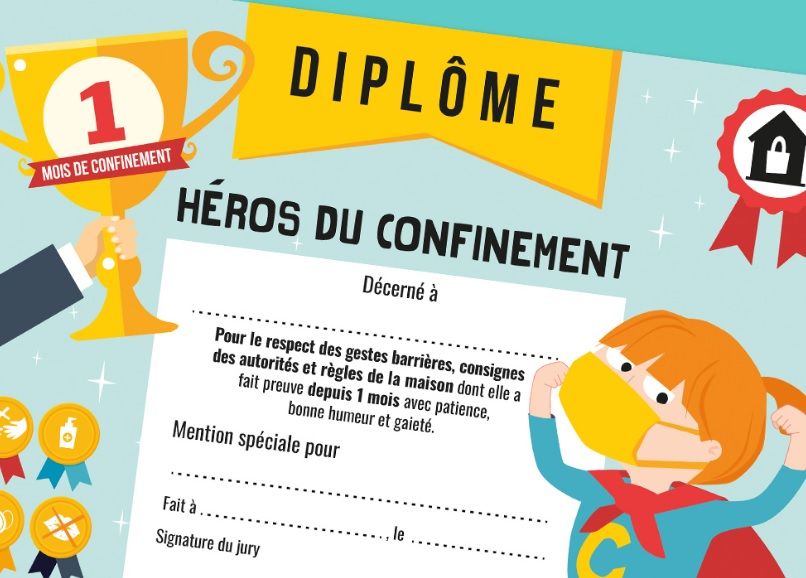Voici où télécharger gratuitement le diplôme du héros du confinement pour votre enfant | So Busy Girls