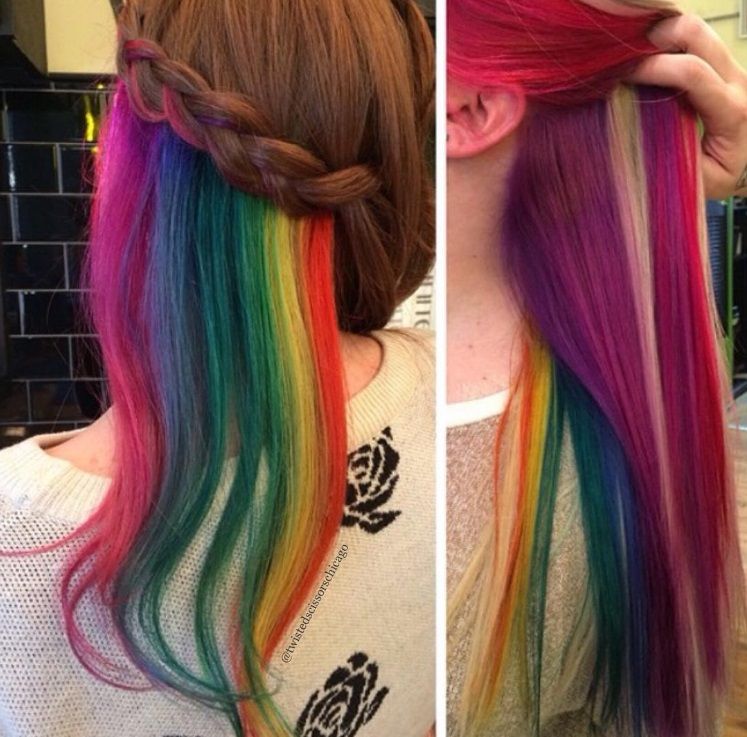 Découvrez la coloration arc-en-ciel cachée pour celles qui ne sont pas prêtes à se teindre les cheveux | So Busy Girls
