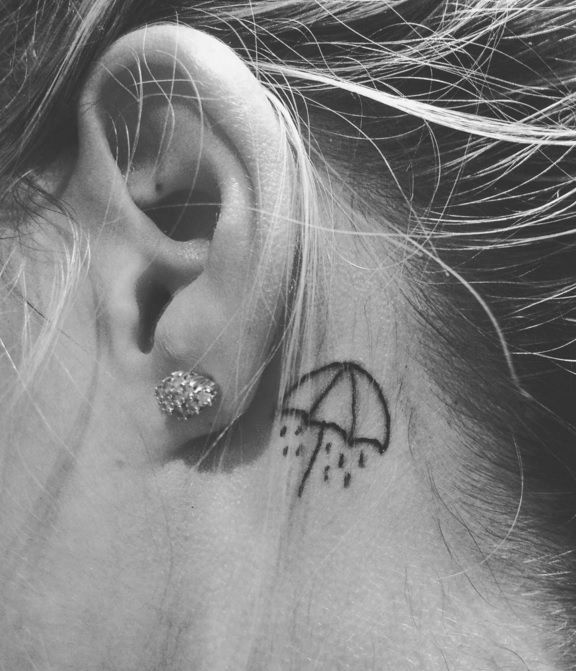 26 idées de tatouages derrière l'oreille | So Busy Girls