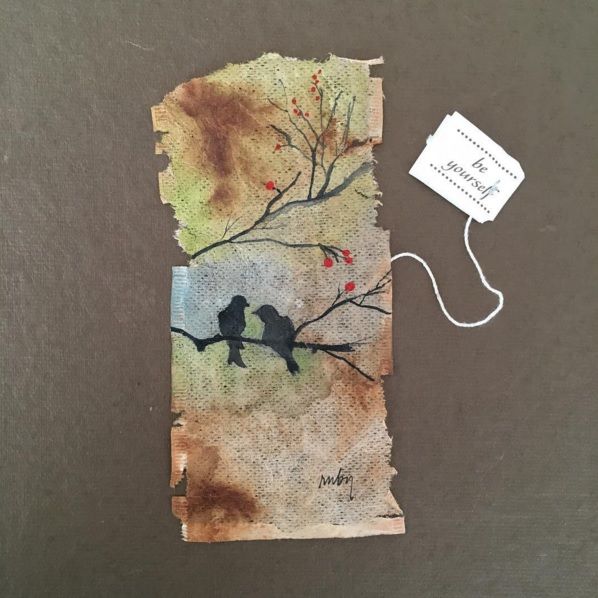 Elle dessine sur des sachets de thé usagés et le résultat est magnifique | So Busy Girls