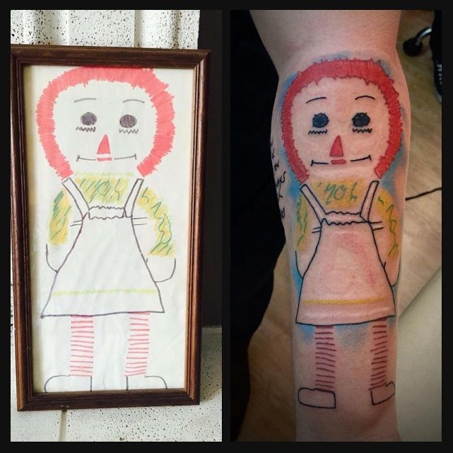 12 parents qui ont tellement adoré le dessin de leur enfant qu'ils se le sont fait tatouer ! | So Busy Girls