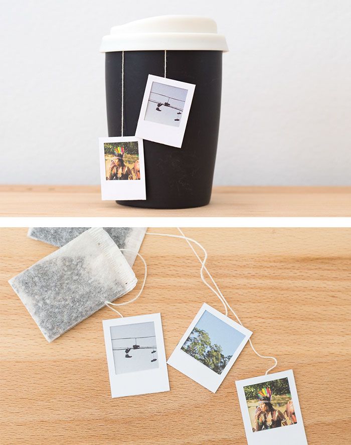 Sachets de thé en forme de Polaroid | So Busy Girls