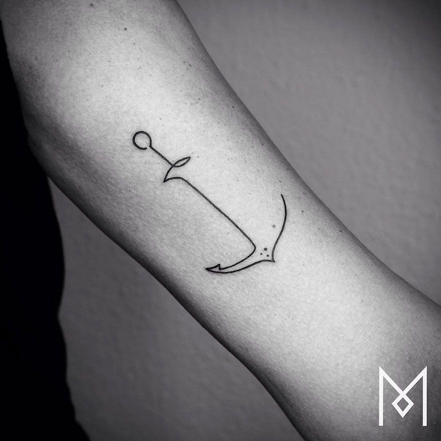 Des tatouages minimalistes réalisés avec un seul trait d'encre | So Busy Girls
