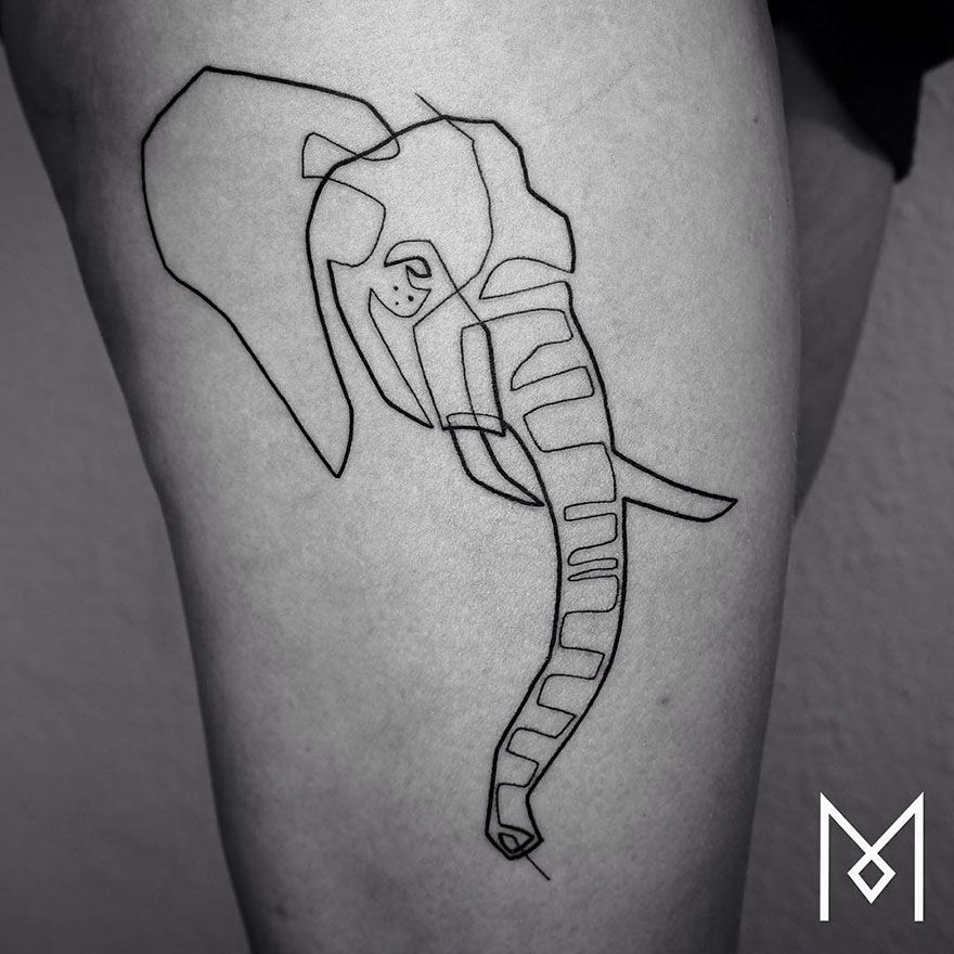 Des tatouages minimalistes réalisés avec un seul trait d'encre | So Busy Girls