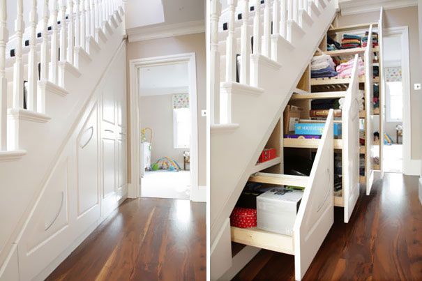 Des rangements encastrés sous l’escalier | So Busy Girls