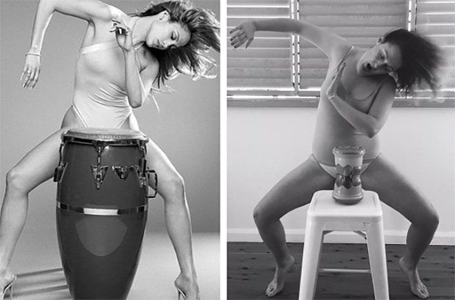 Cette femme pleine d'humour se moque des stars en reproduisant leurs photos Instagram | So Busy Girls