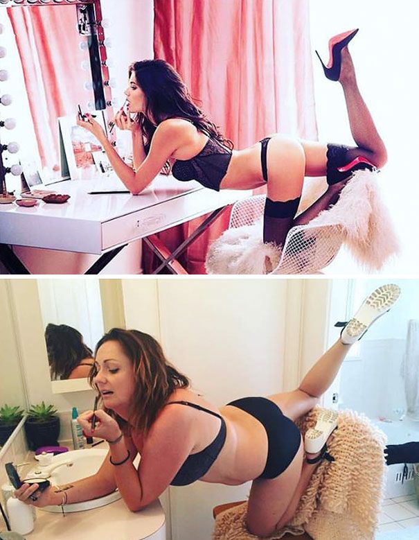 Cette femme reproduit avec beaucoup d'humour les photos Instagram des stars | So Busy Girls