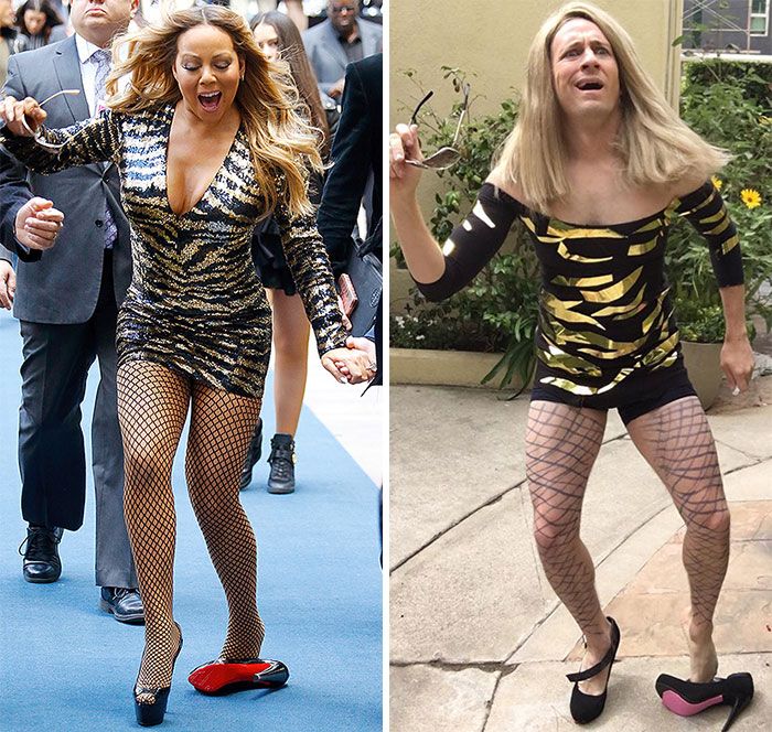 Tom Lenk qui reproduit la tenue de Mariah Carrey | So Busy Girls