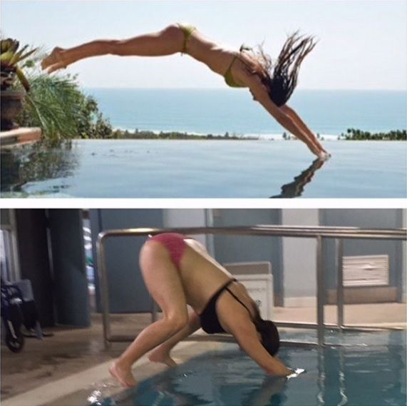 Plongeon (gracieux) dans la piscine... | So Busy Girls