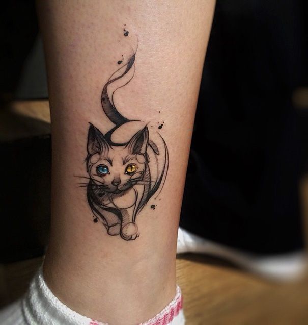 Les 18 meilleures idées de tatouages chat | So Busy Girls