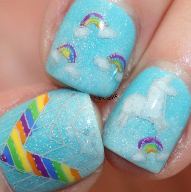 18 nail arts licorne qui nous font revenir quelques années en arrière (et ça fait du bien) | So Busy Girls