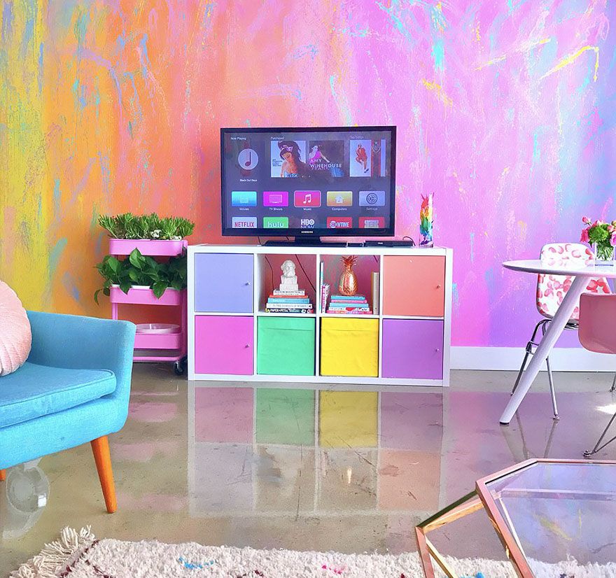 Vous allez tomber amoureuse de cet appartement arc-en-ciel à la déco licorne | So Busy Girls