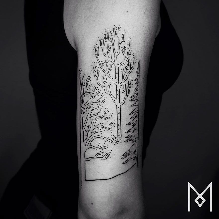 Des tatouages minimalistes réalisés avec un seul trait d'encre | So Busy Girls