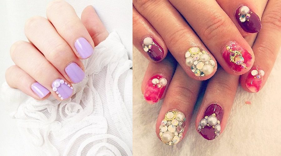 Des idées de nail art avec des perles pour une manucure élégante | So Busy Girls