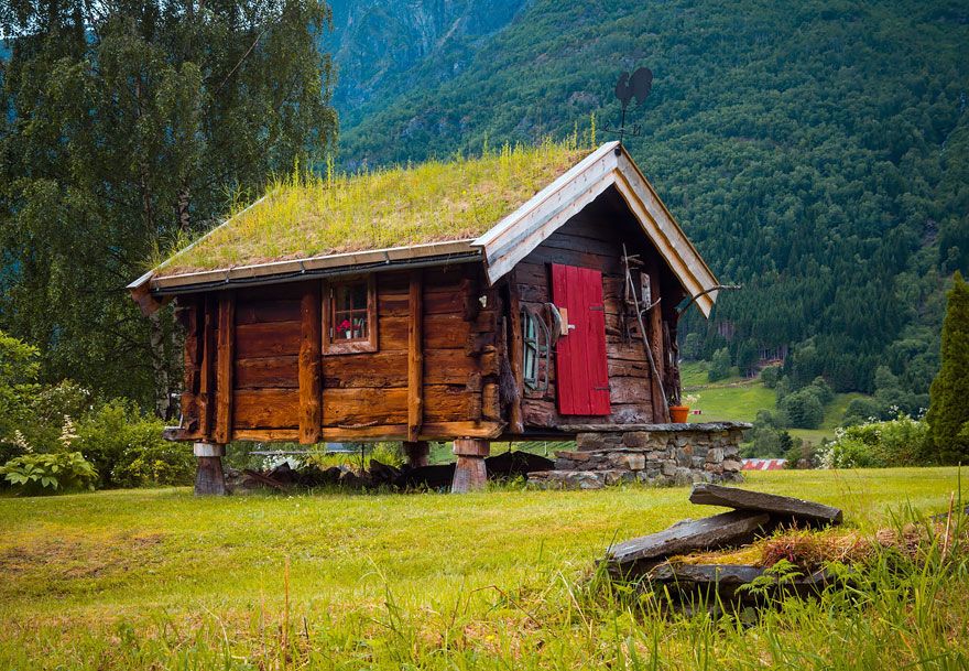 15 maisons scandinaves avec un toit végétal qui semblent tout droit sorties d'un conte de fées | So Busy Girls