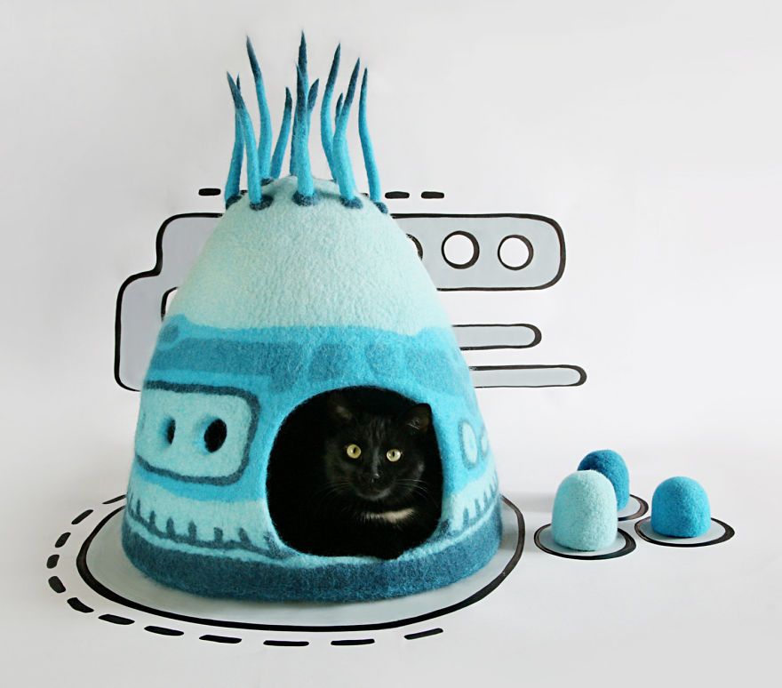 Elle crée des maisons pour chat pleines de couleur vraiment adorables | So Busy Girls