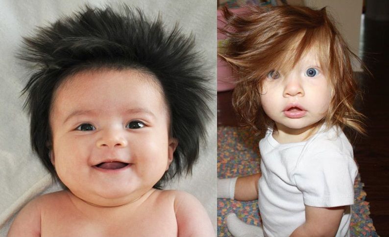21 adorables bébés nés avec beaucoup de cheveux sur la tête ! | So Busy Girls
