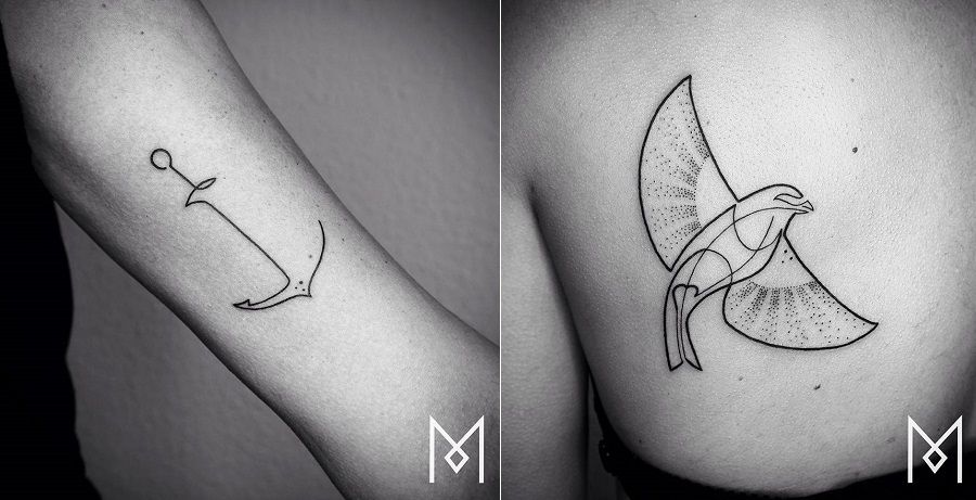 Des tatouages minimalistes réalisés avec un seul trait d'encre | So Busy Girls